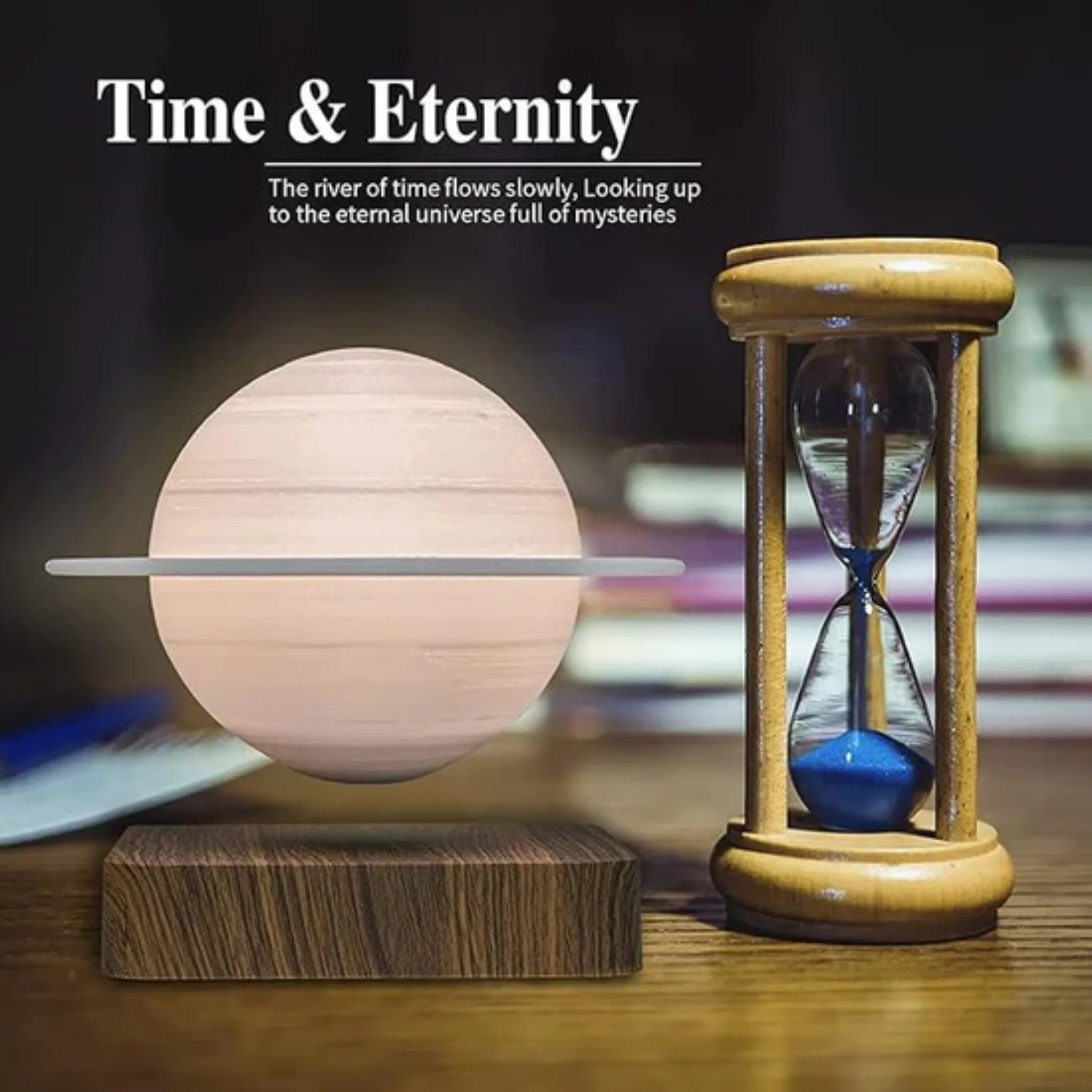 Levitating Moon Lamp - Floating 3D Light with 360° Rotation