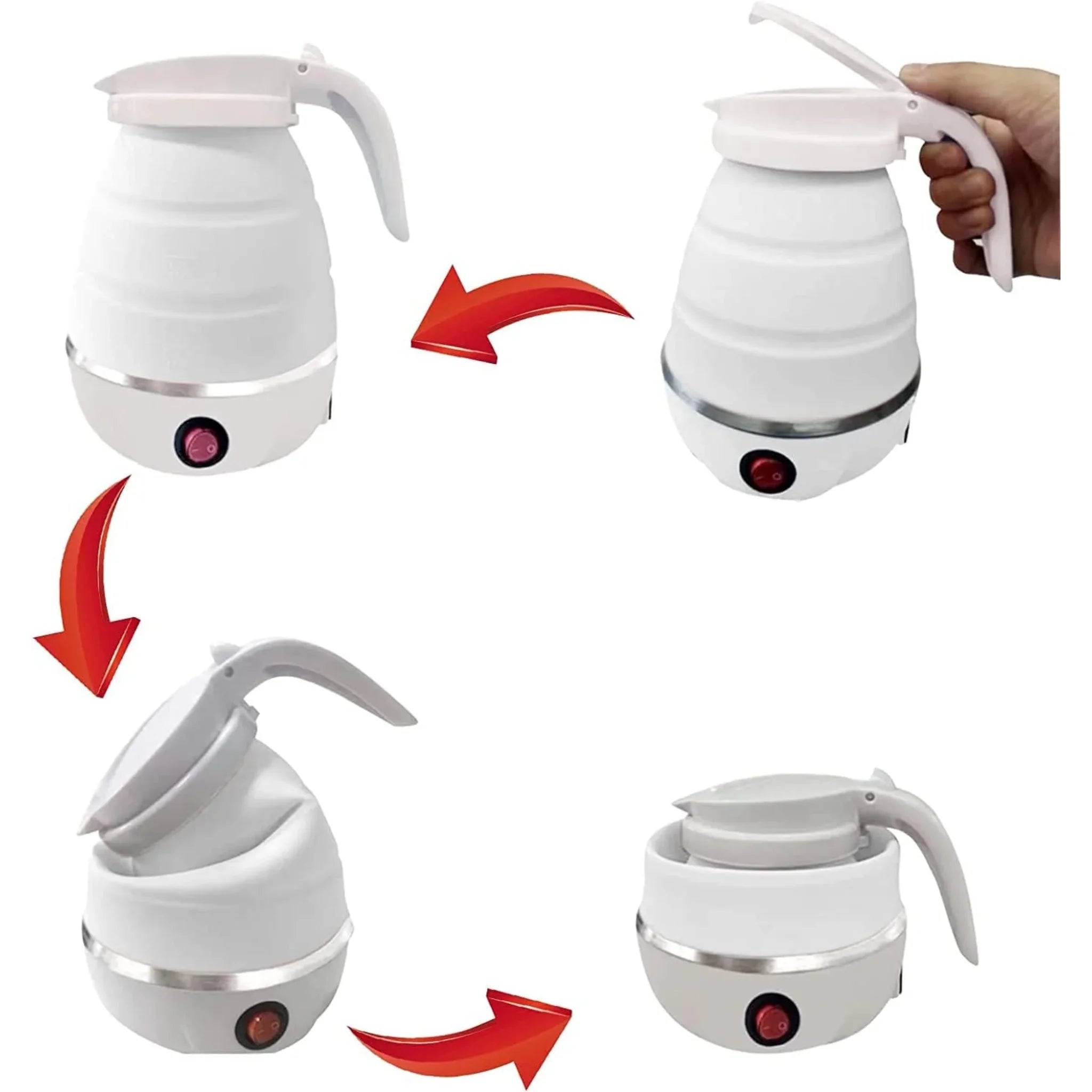 Portable Electric Kettle – Foldable Travel Kettle 600ml