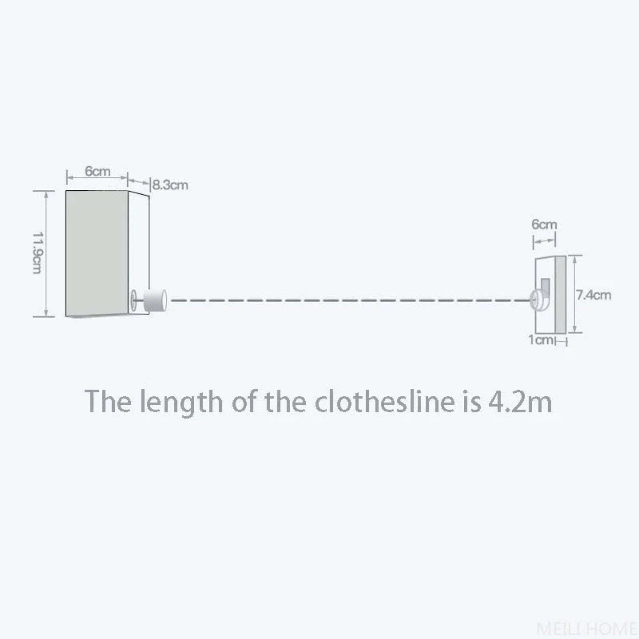 Telescopic Clothesline – Retractable Clothes Drying Rope (Indoor & Outdoor)